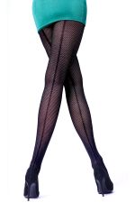 Salsaya – Panty de rejilla talla grande con efecto costura