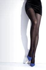 Kimberley – Panty Negro de Mujer con Diseño de Rejilla – Knittex