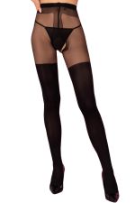 Nitorim – Panty sexy abierto con efecto cordones rojos – Livco