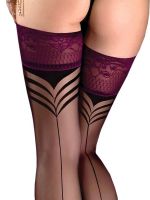 Calze nere autoreggenti chic e sensuali con effetto cucitura – Ballerina