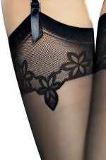 Eclipse – Calze fantasia per reggicalze – Fiore
