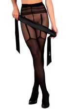 Milly – Pantys para Mujer con efecto Medias y Liguero en Negro – Livco