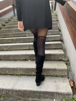 Canella – Panty negra opaca con costura roja – Fiore