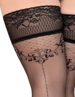 Medias negras autoadhesivas talla grande con fantasía – 438 Ballerina