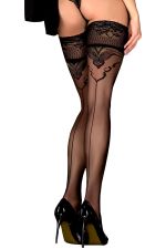 Ballerina 557 – Medias autofijantes sexys con efecto costura trasera
