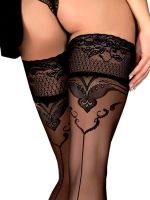 Ballerina 557 – Medias autofijantes sexys con efecto costura trasera