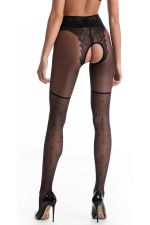 Lolita – Pantimedias sexys con abertura íntima y diseño de plumeti – Amour