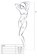 Body de Red Blanco Abierto con Efecto Liguero – BS045 Passion