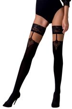 ST117 – Medias negras autoadherentes glamourosas talla 5 – Passion