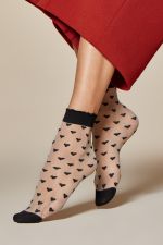 Jeunet – Calzini da donna con piccoli cuori decorativi – Fiore