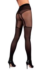Milly – Pantys para Mujer con efecto Medias y Liguero en Negro – Livco