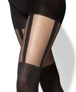 Monique – Panty Negro Tallas Grandes con Efecto Liguero – Adrian