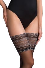 Vilma – Calze da Donna Nere con Giarrettiera in Pizzo – Gabriella