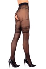 Napama – Panty negro con abertura íntima para mujer con curvas – Livco