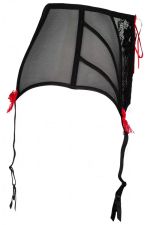 High Heels – Reggicalze Nero con Laccetti Rossi – Axami