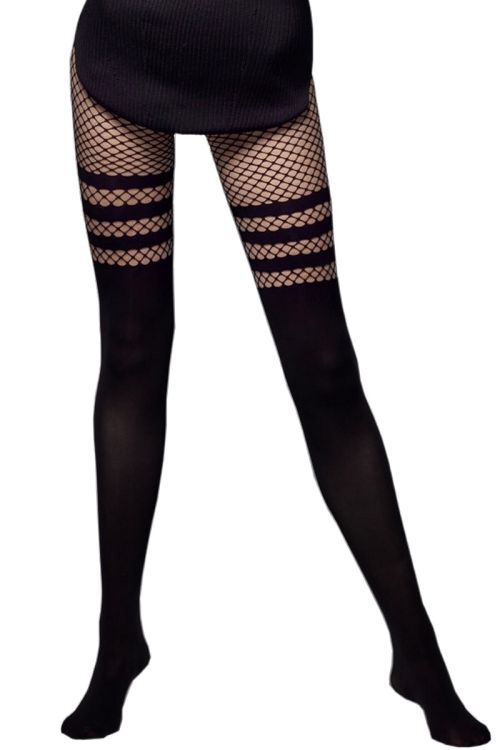 Luna – Pantimedias fantasía de gran red con efecto opaco – Veneziana