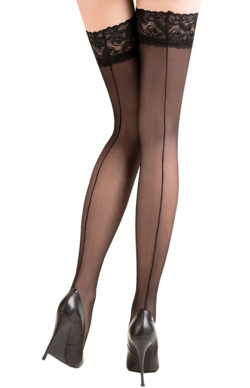 Linette – Medias con Costura Autoadhesivas de Voile Fino 20 DEN – Gabriella
