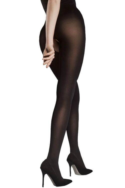 Panty abierto negro opaco 80 den – Fiore